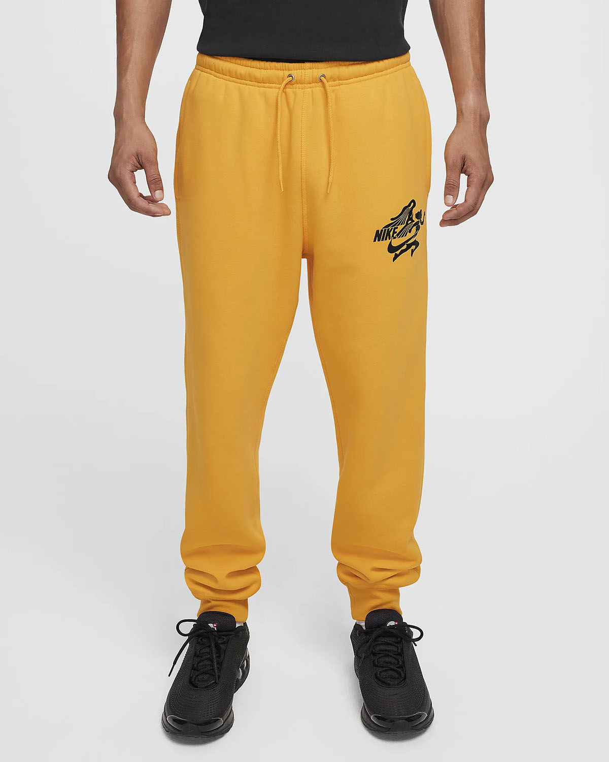 Nike Club Fleece Joggers University Gold Black 1