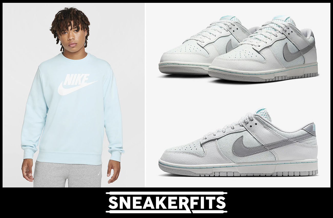 Nike Dunk Low Summit White Glacier Ice Vast Grey Shoes and Outfits Sneakerfits