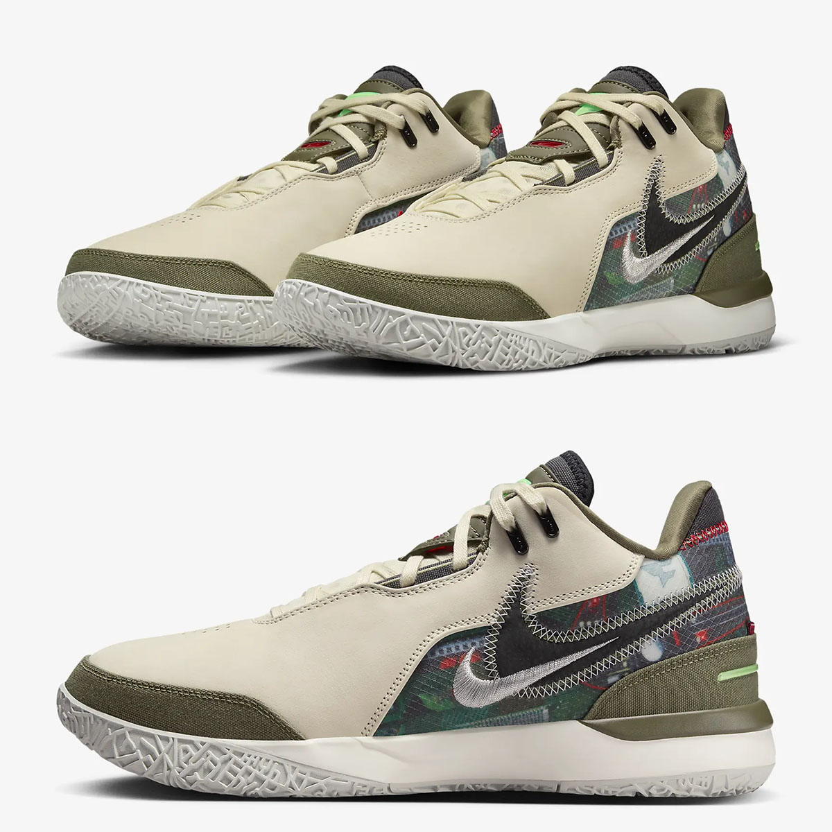 Nike LeBron NXXT Gen AMPD x FaZe Clan Light Cream Medium Olive