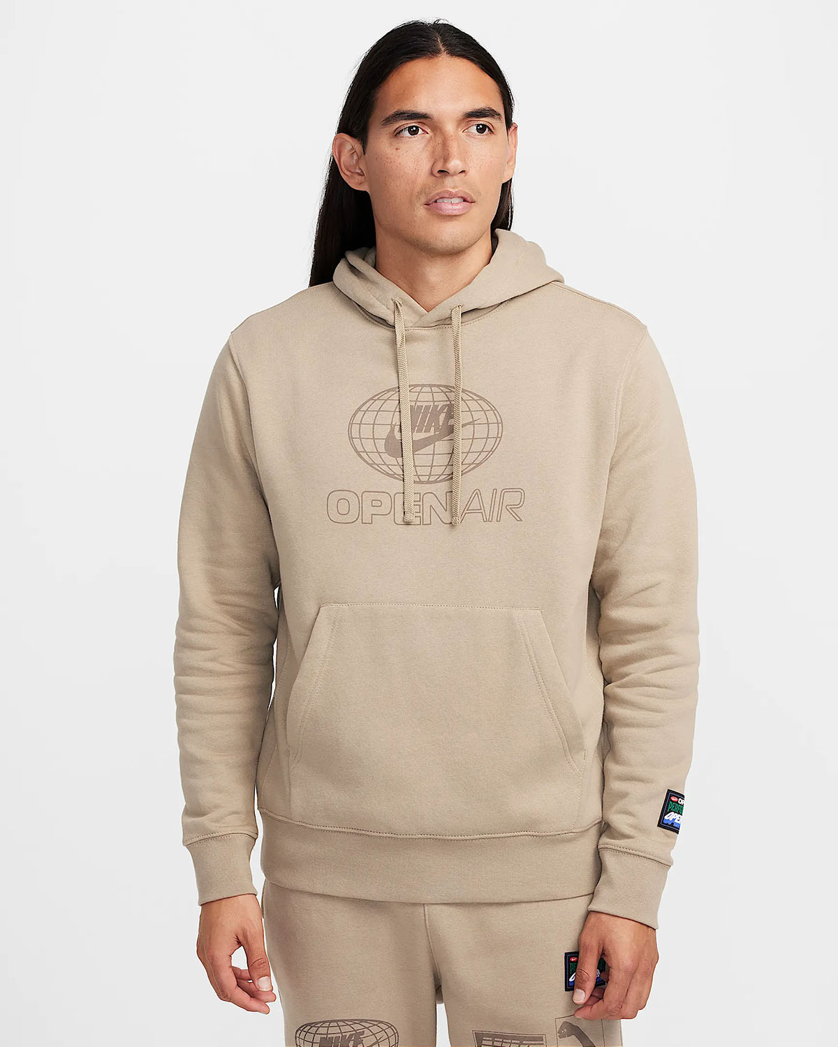 Nike Sportswear Club Fleece Hoodie Khaki 1