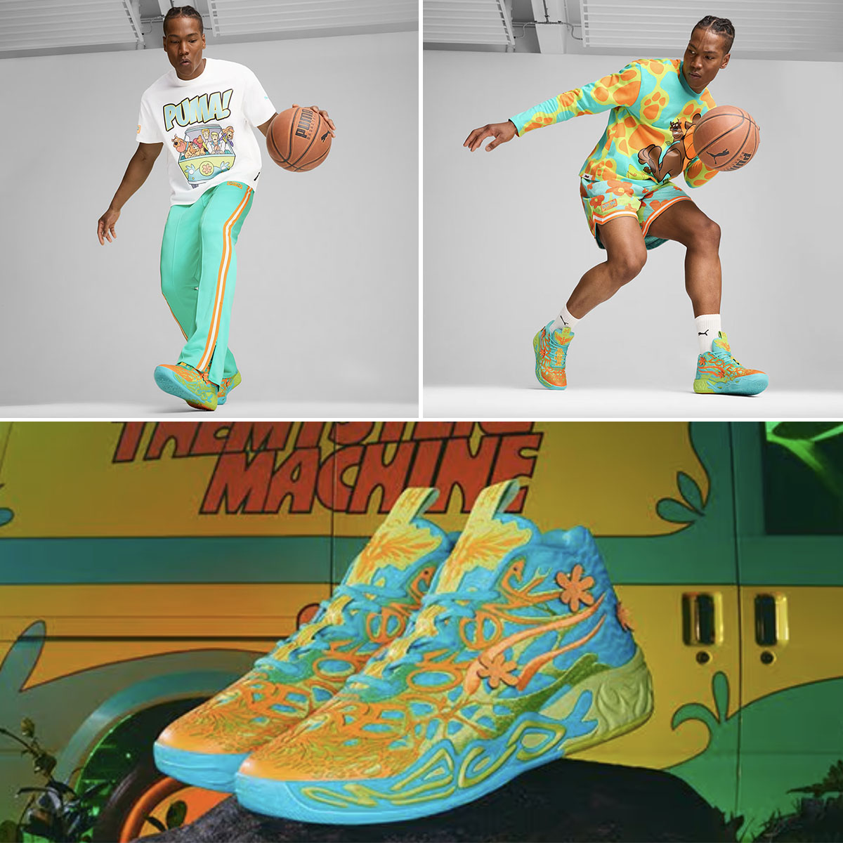 Puma MB04 LaMelo Ball Scooby Doo Mystery Machine Shoes and Apparel