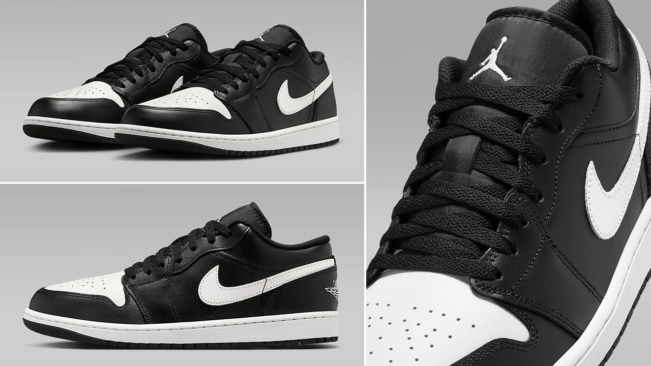 Air Jordan 1 Low Black Summit White Sneakers