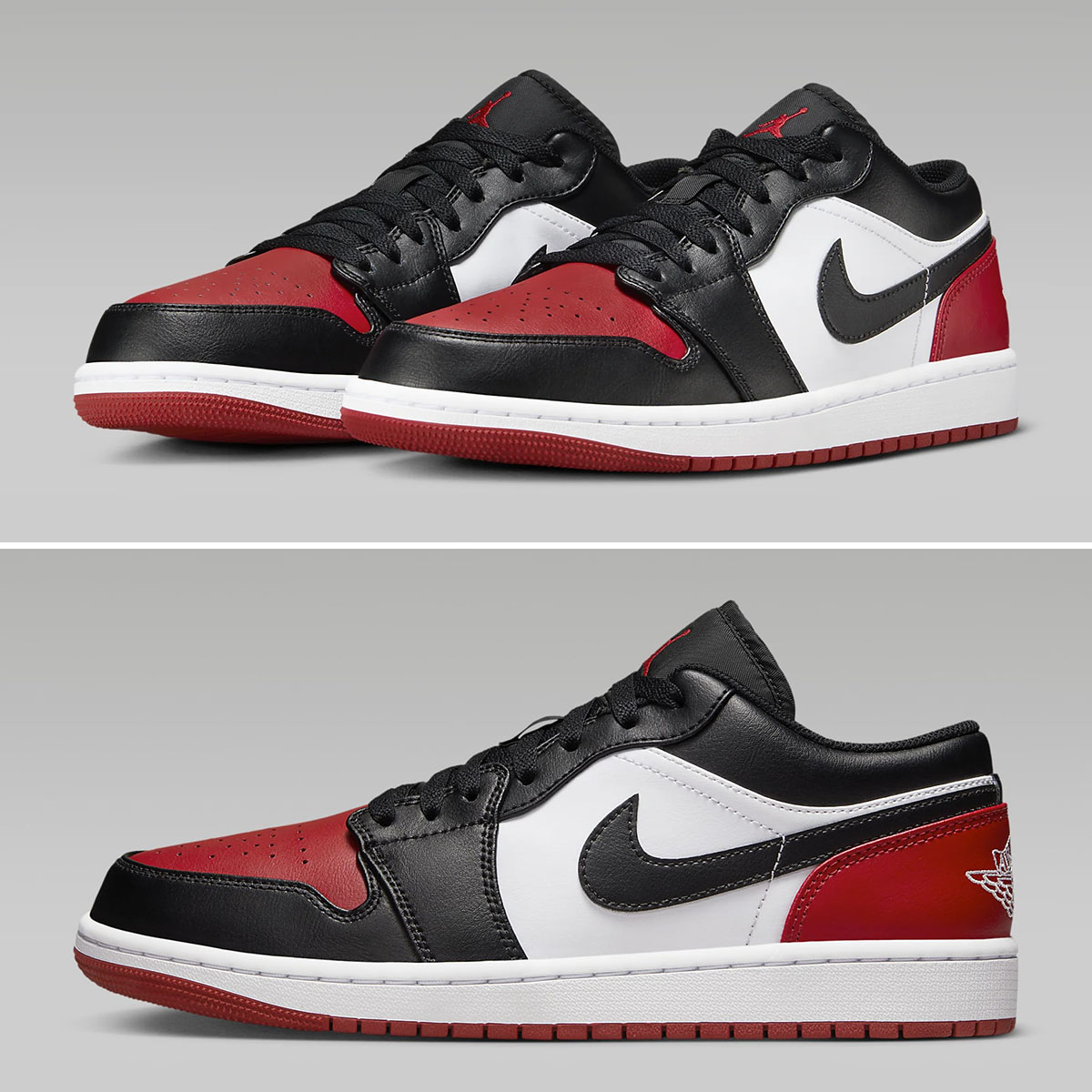 Air Jordan 1 Low Black Varsity Red White Holiday 2024 Sneakers