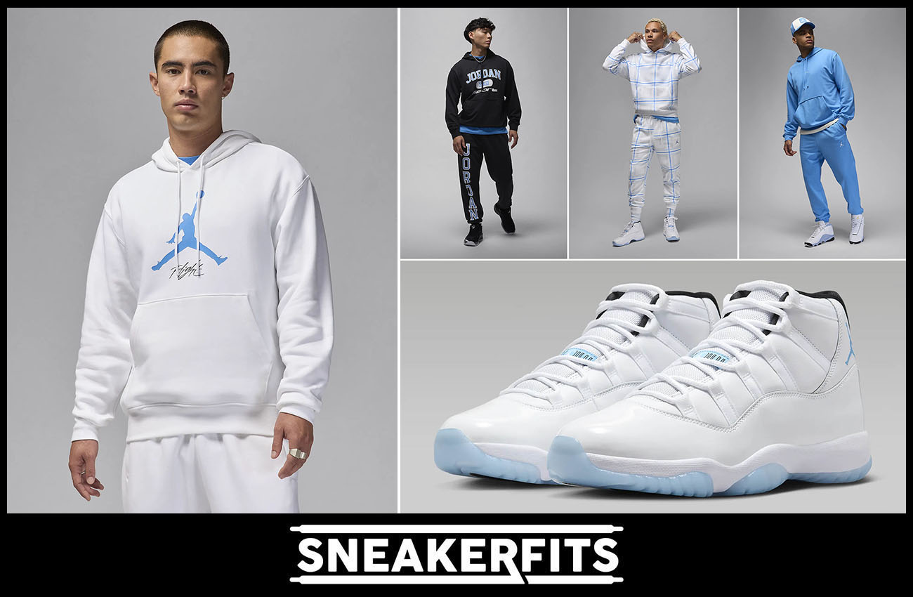 Air Jordan 11 Legend Blue 2024 Hoodies and Pants Outfits