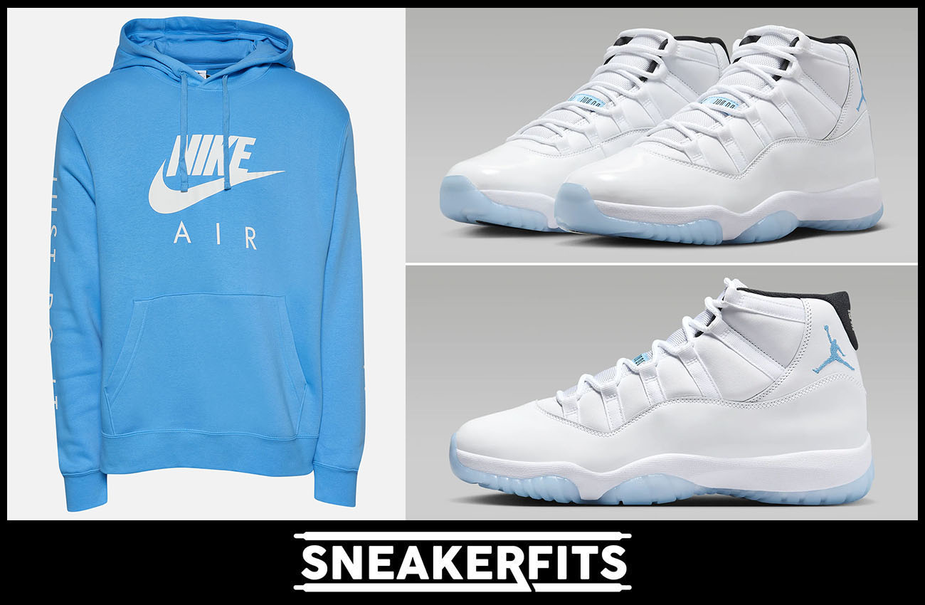 Air Jordan 11 Legend Blue Nike Hoodie Outfit