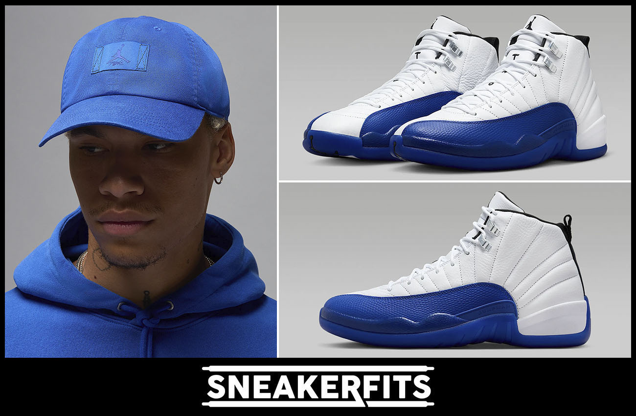 Air Jordan 12 Blueberry Club Cap Hat Outfit