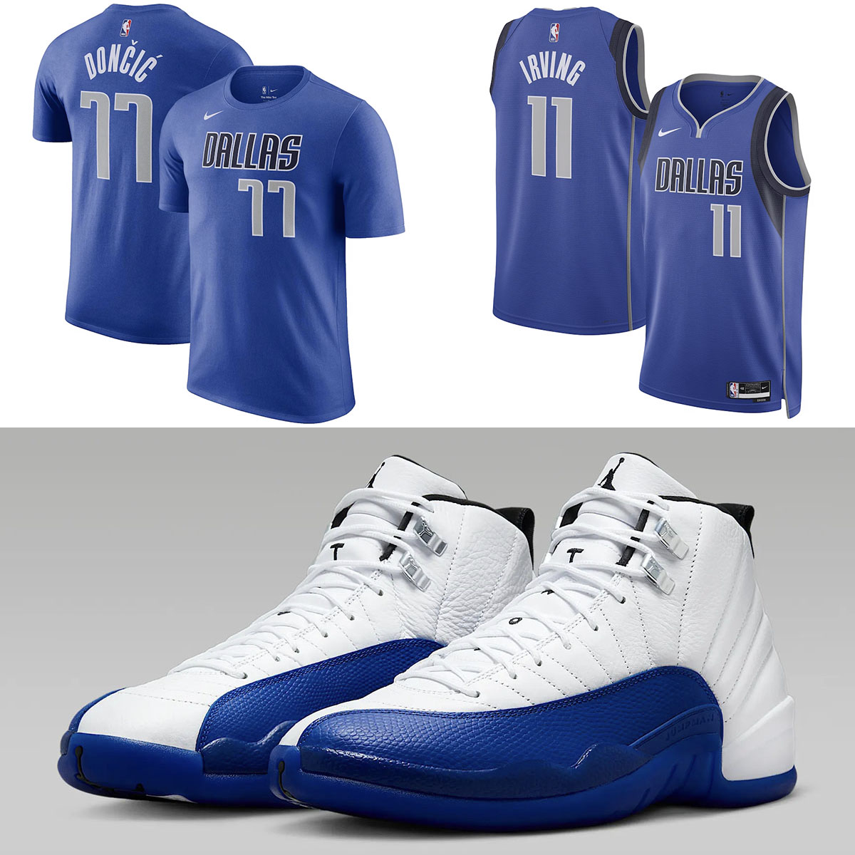 Air Jordan 12 Blueberry Dallas Mavericks Clothing