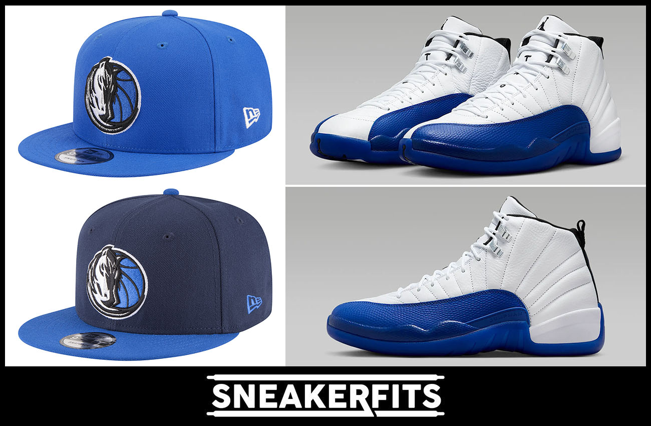 Air Jordan 12 Blueberry Dallas Mavericks Hats