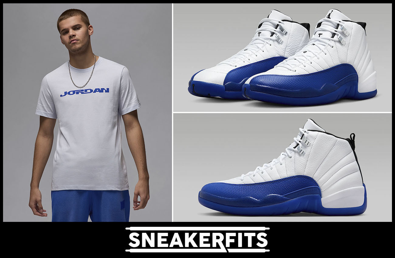 Air Jordan 12 Blueberry MVP T Shirt Outfit