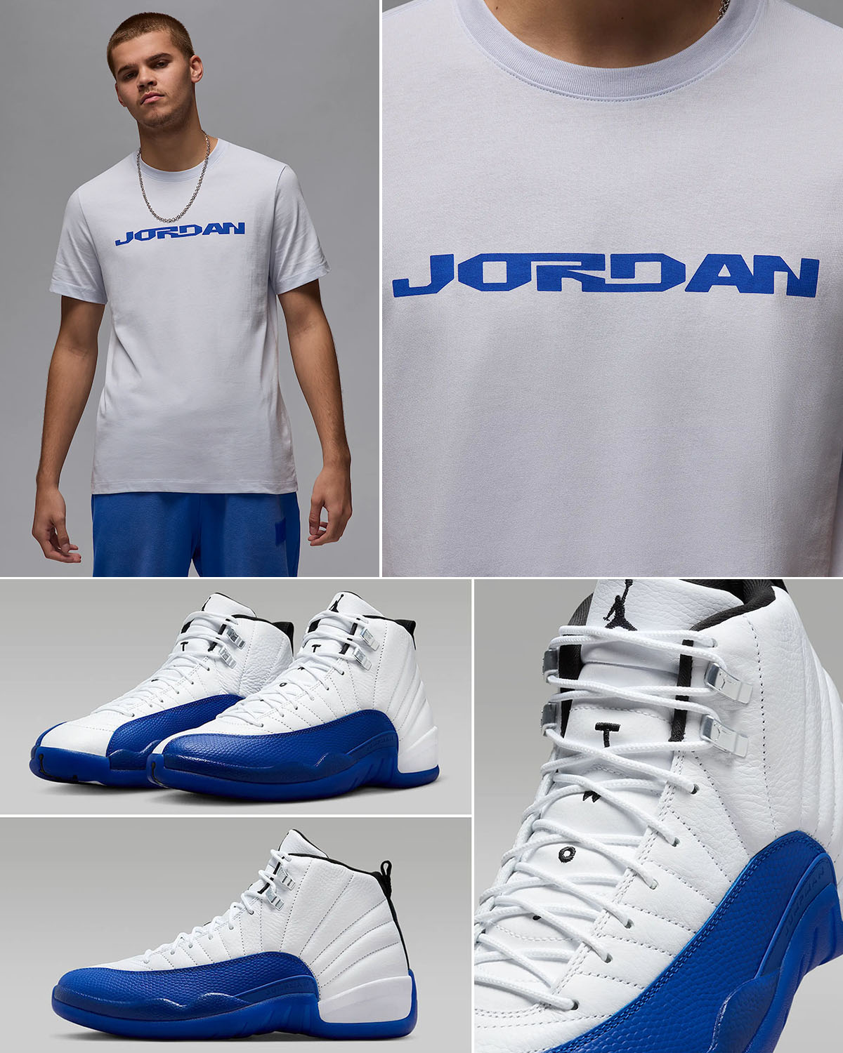 Air Jordan 12 Blueberry Mens Shoes and Shirt