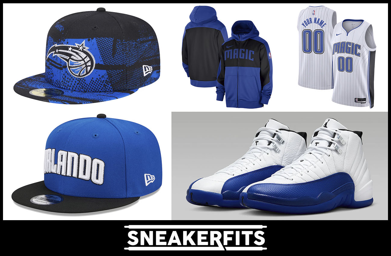 Air Jordan 12 Blueberry Orlando Magic Sneaker Outfits Clothing Hats Shirts