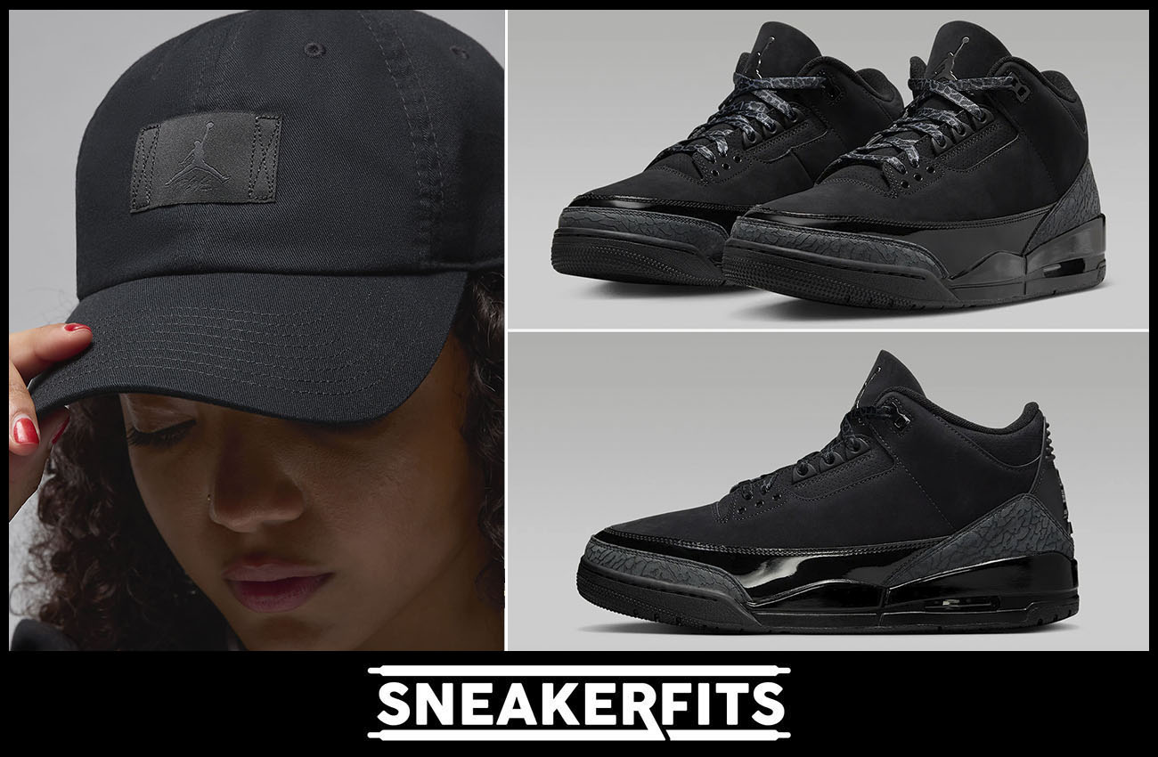 Air Jordan 3 Black Cat Dad Hat