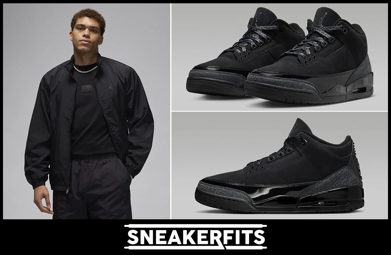 Air Jordan 3 Black Cat Jacket Outfit