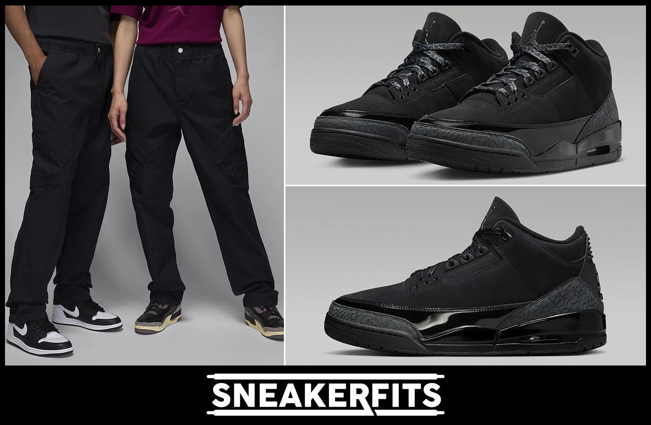 Air Jordan 3 Black Cat Pants Outfit