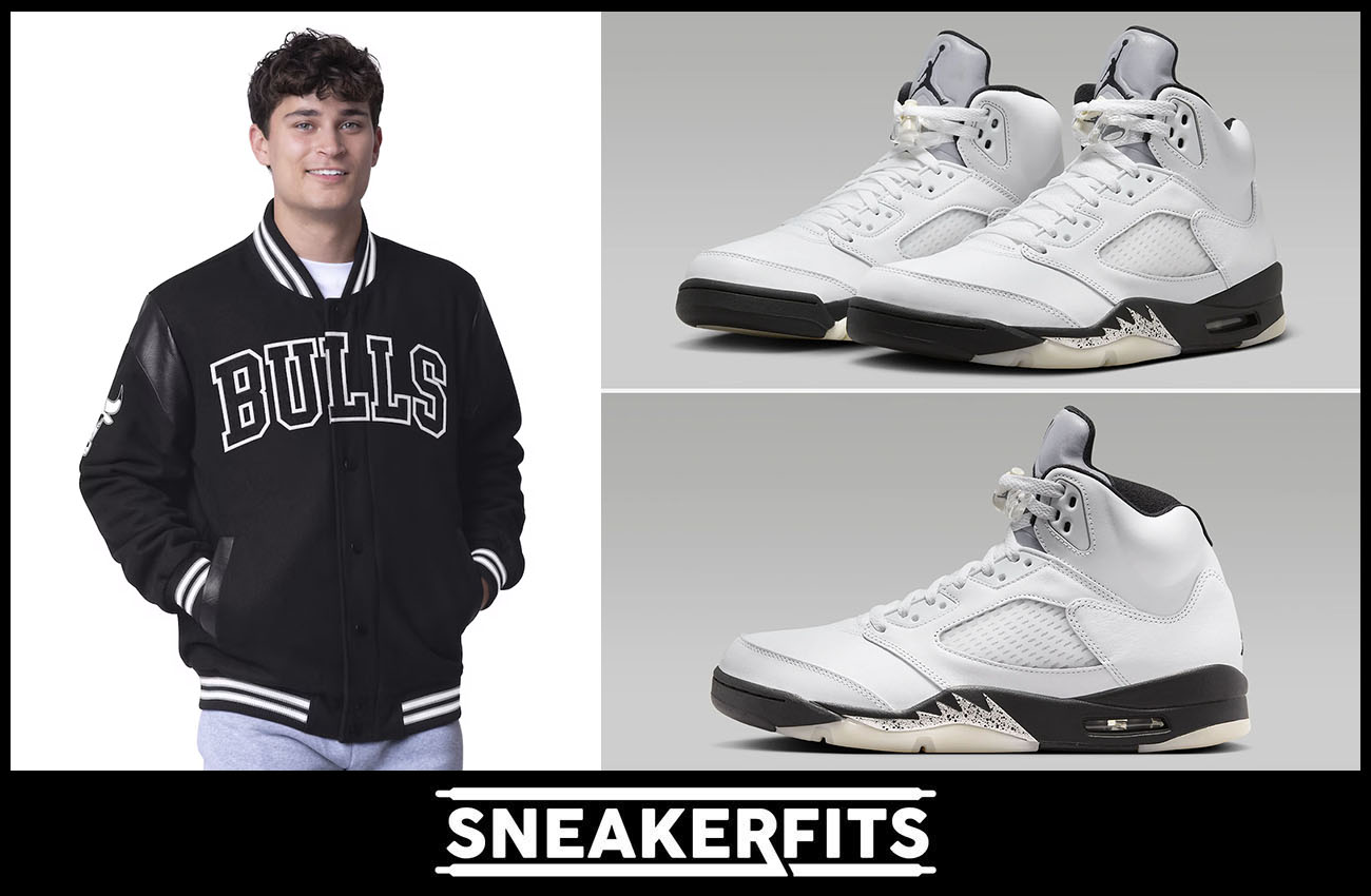 Air Jordan 5 Reverse Metallic Bulls Jacket Outfit