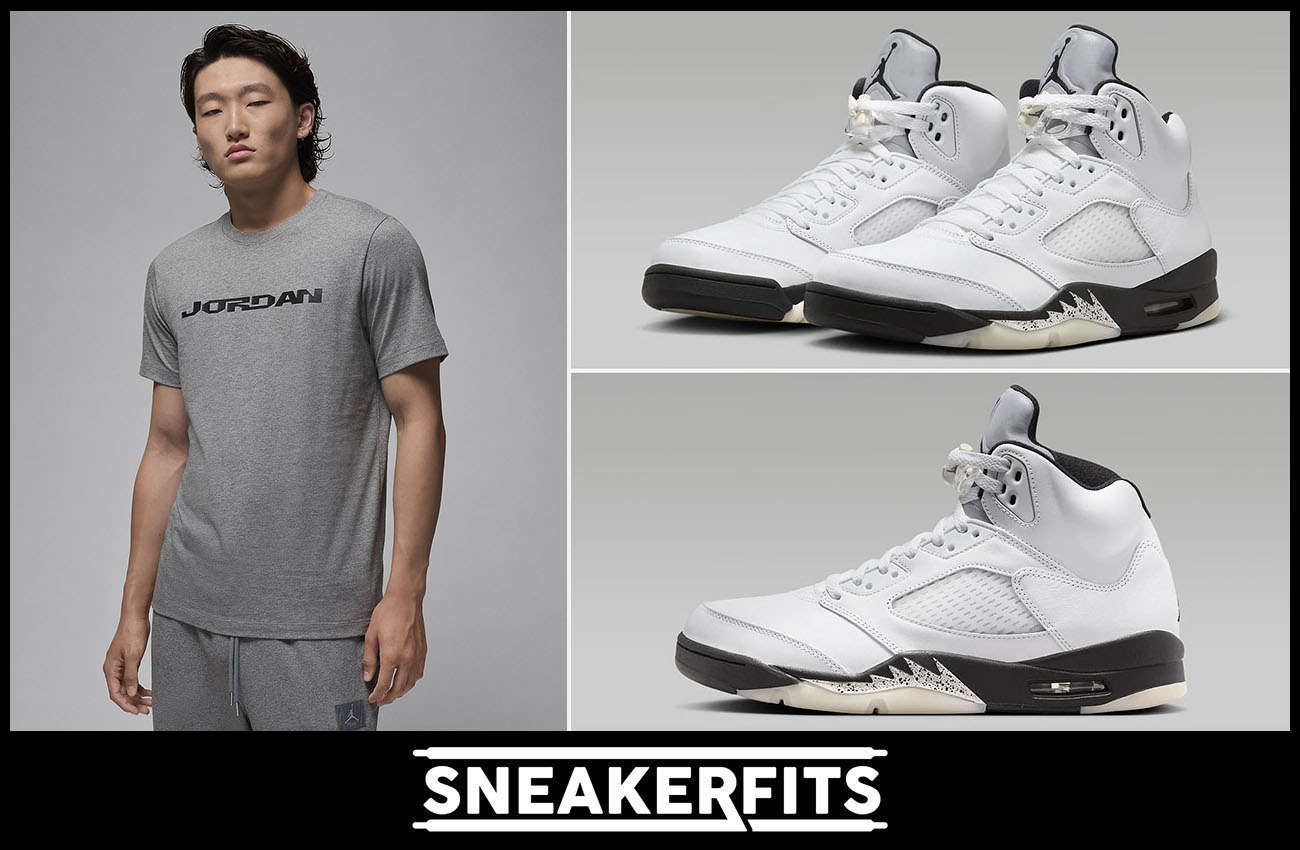 Air Jordan 5 Reverse Metallic T Shirt Outfit