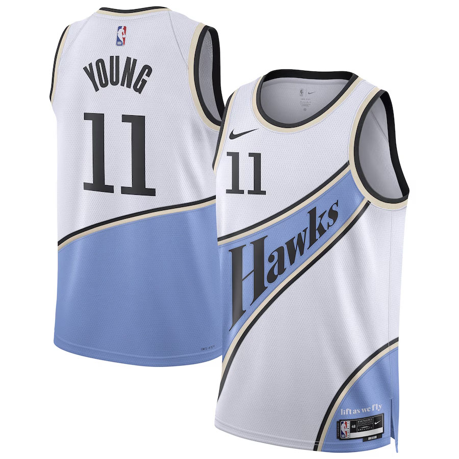 Atlanta Hawks Nike 2024 25 City Edition Tray Young Jersey