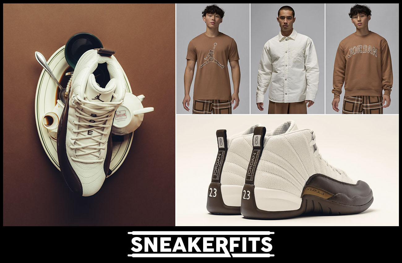 How to Style the Solefly Air Jordan 12 Cafecito Baroque Brown with Outfits