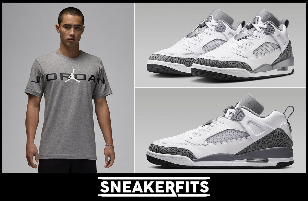 Jordan Spizike Low White Cool Grey Mens Shoes Shirt Outfit