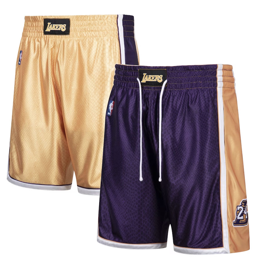 Kobe Bryant LA Lakers Reversible Shorts Mitchell and Ness