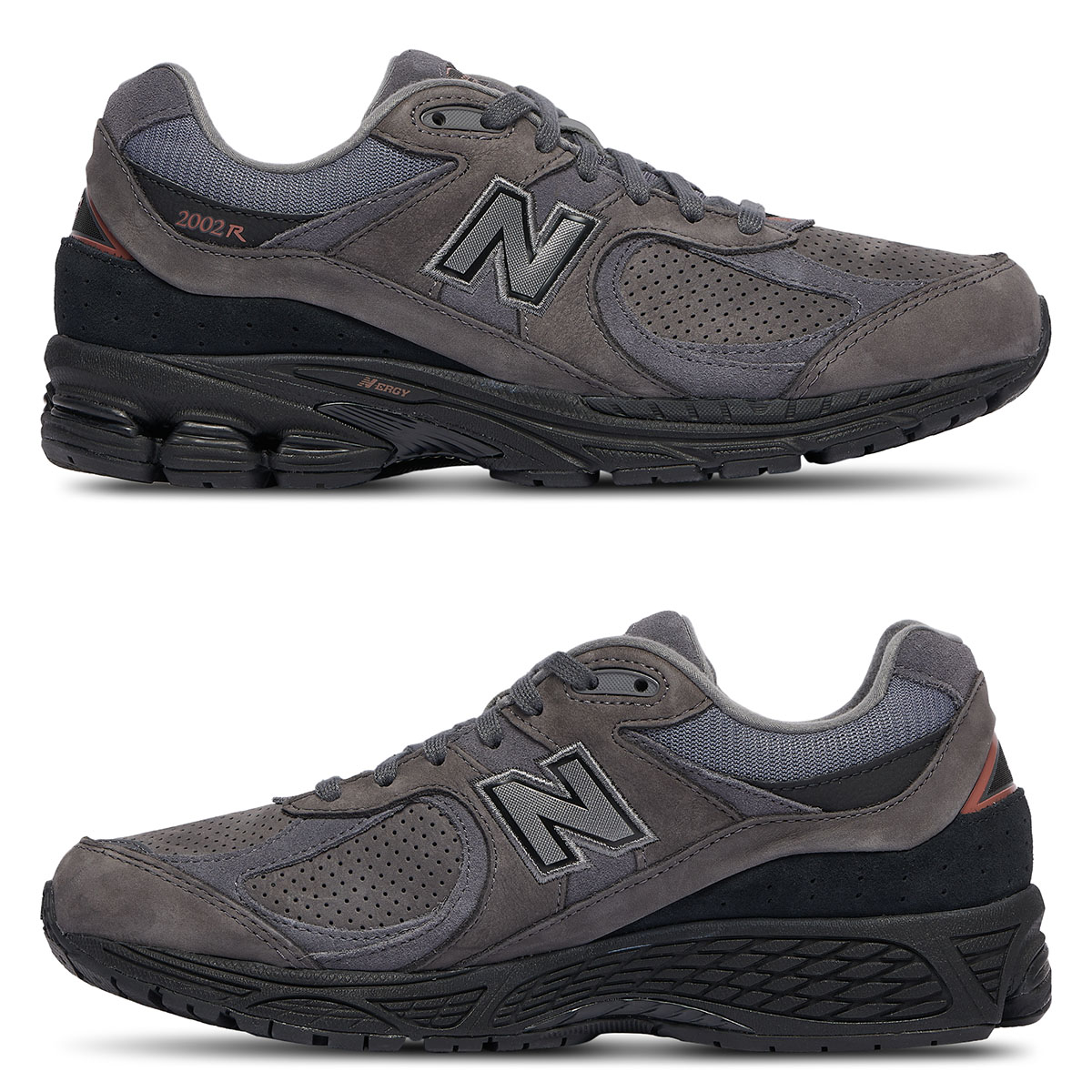 New Balance 2002R Charcoal Black Mens Shoes