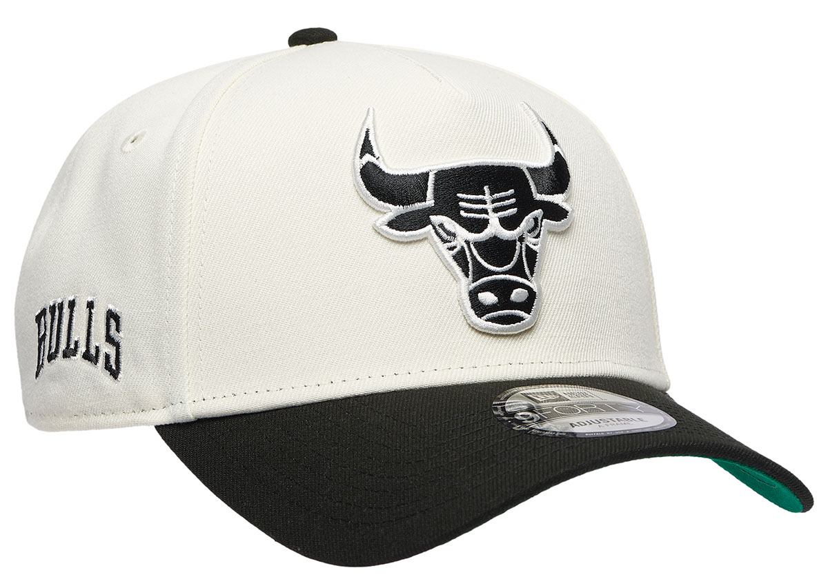 New Era Chicago Bulls 9Forty A Frame Hat Snapback Cap Chrome Black 2