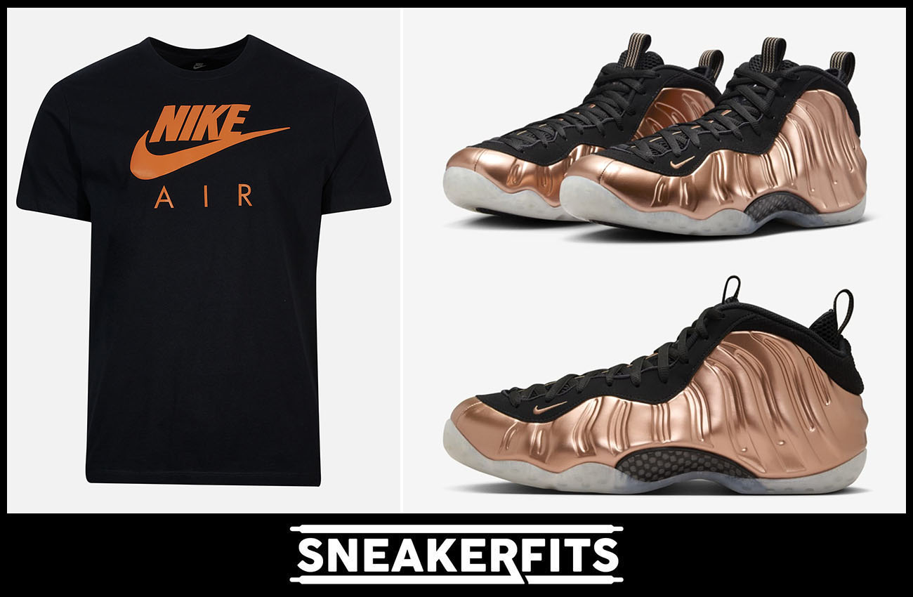 Nike Air Foamposite One Metallic Copper 2024 Shoes and Shirt Matching Outfit