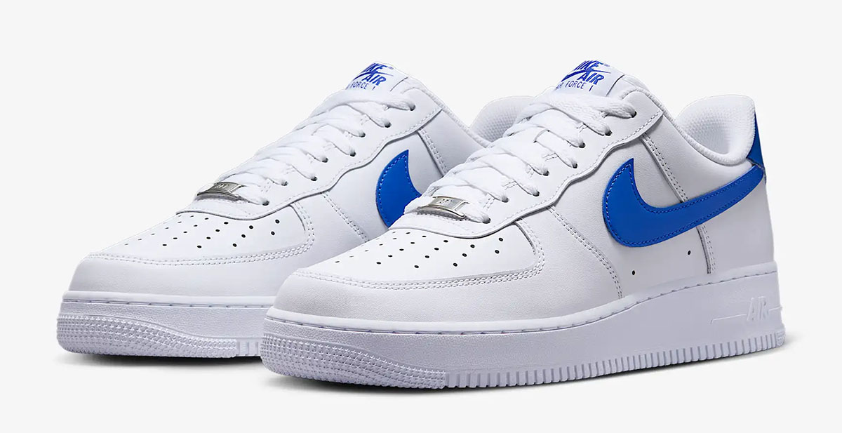 Nike Air Force 1 Low White Hyper Royal Mens Shoes 1