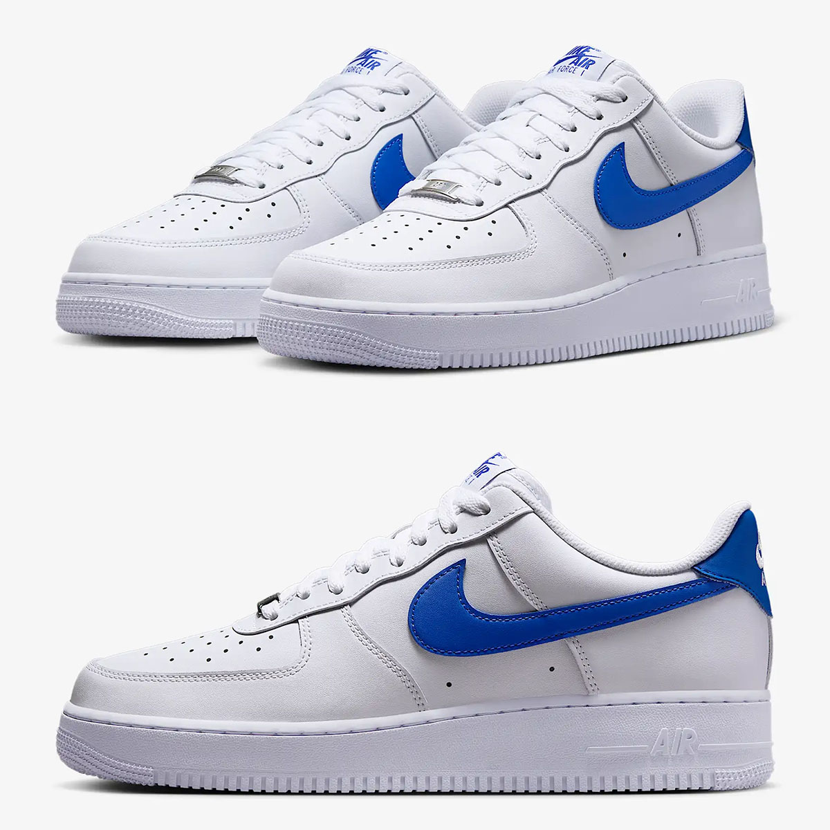 Nike Air Force 1 Low White Hyper Royal Mens Shoes