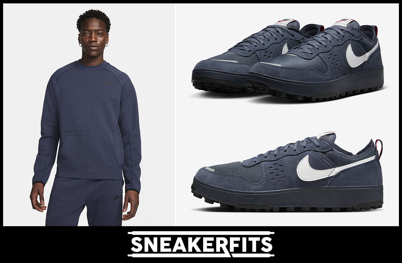 Nike C1TY Coveralls Shoes Obsidian Blue Sweatshirt Outfit