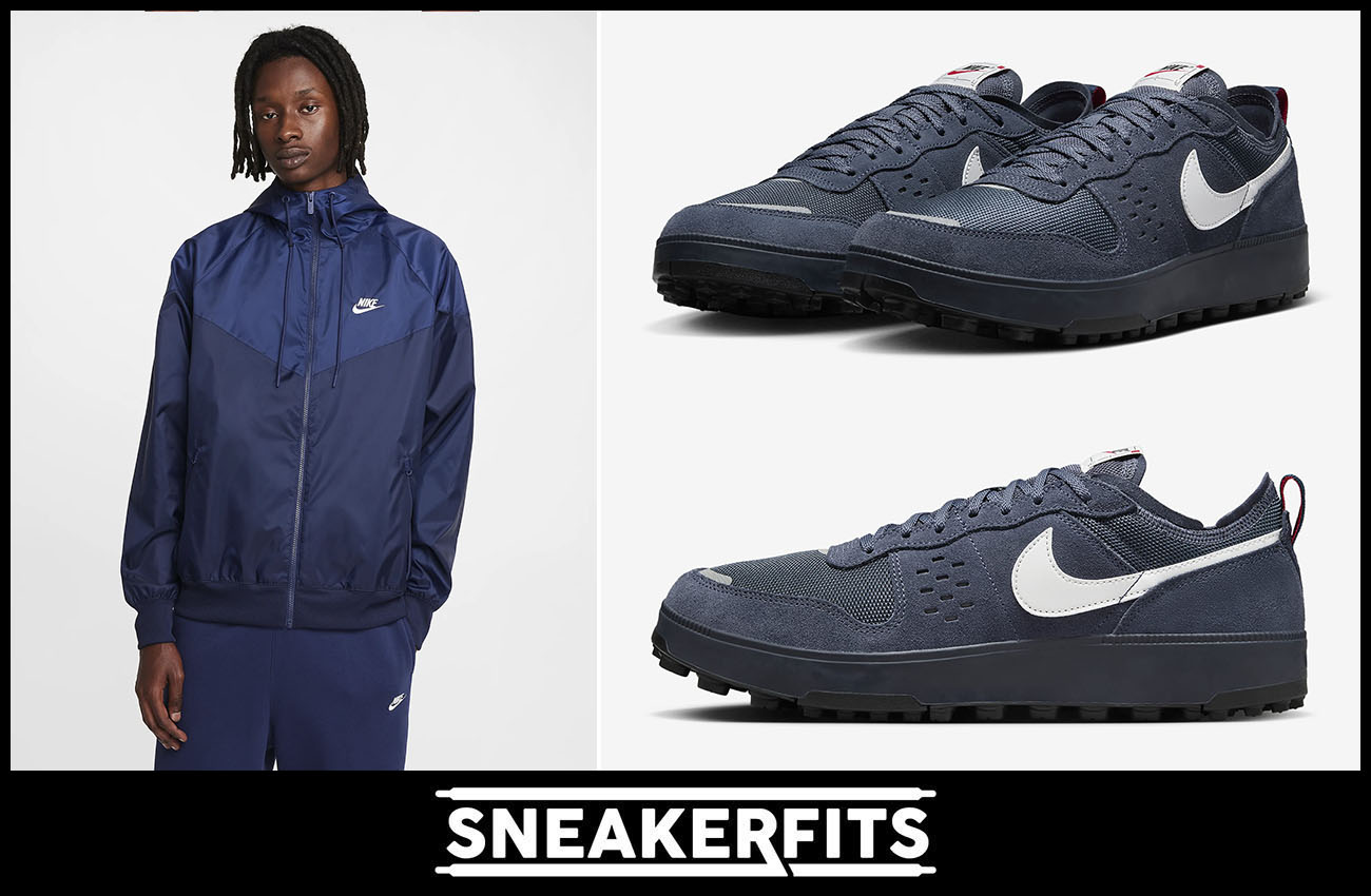 Nike C1TY Coveralls Shoes Obsidian Blue Windrunner Jacket Outfit