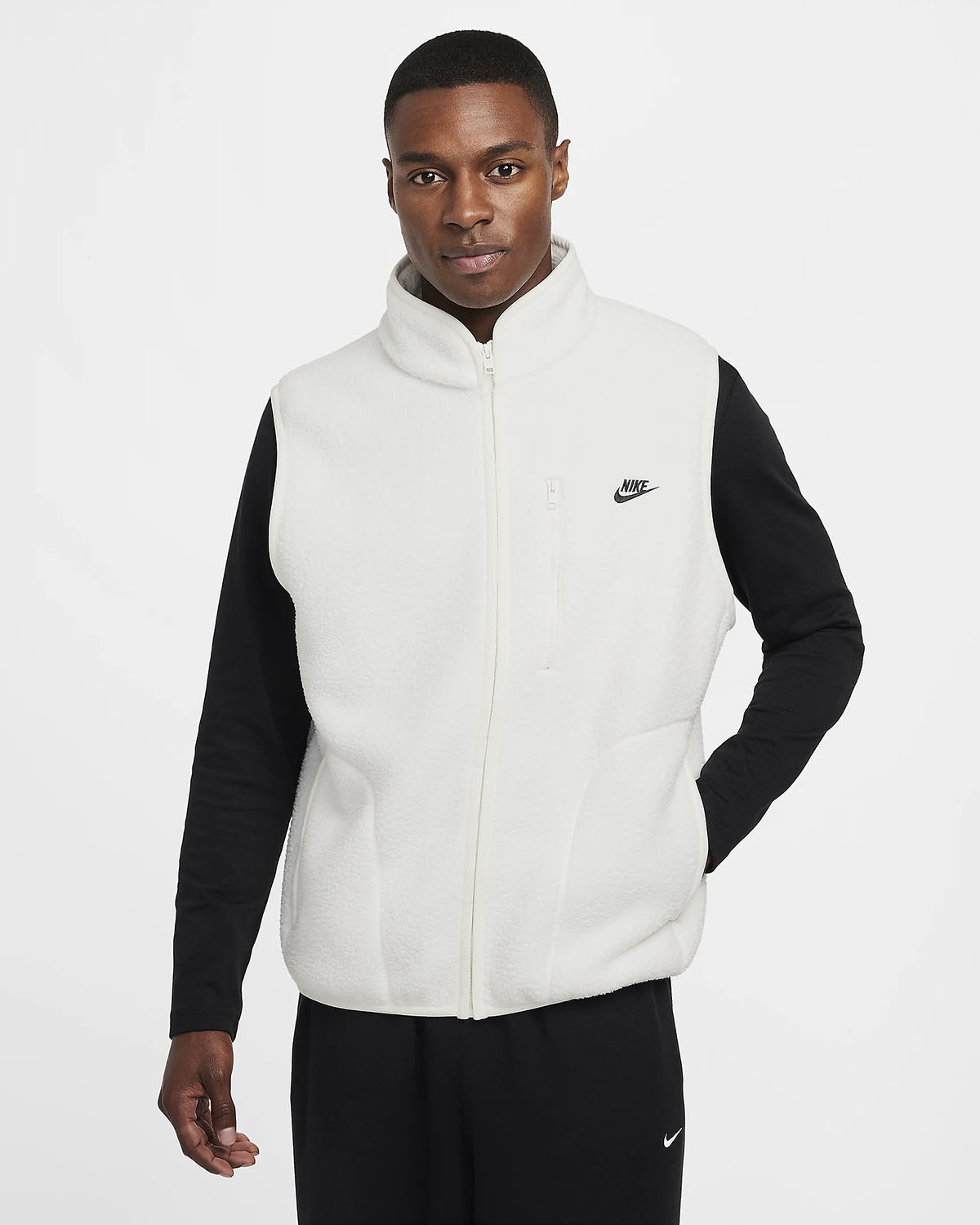 Nike Club Fleece Winterized Vest Sail Black