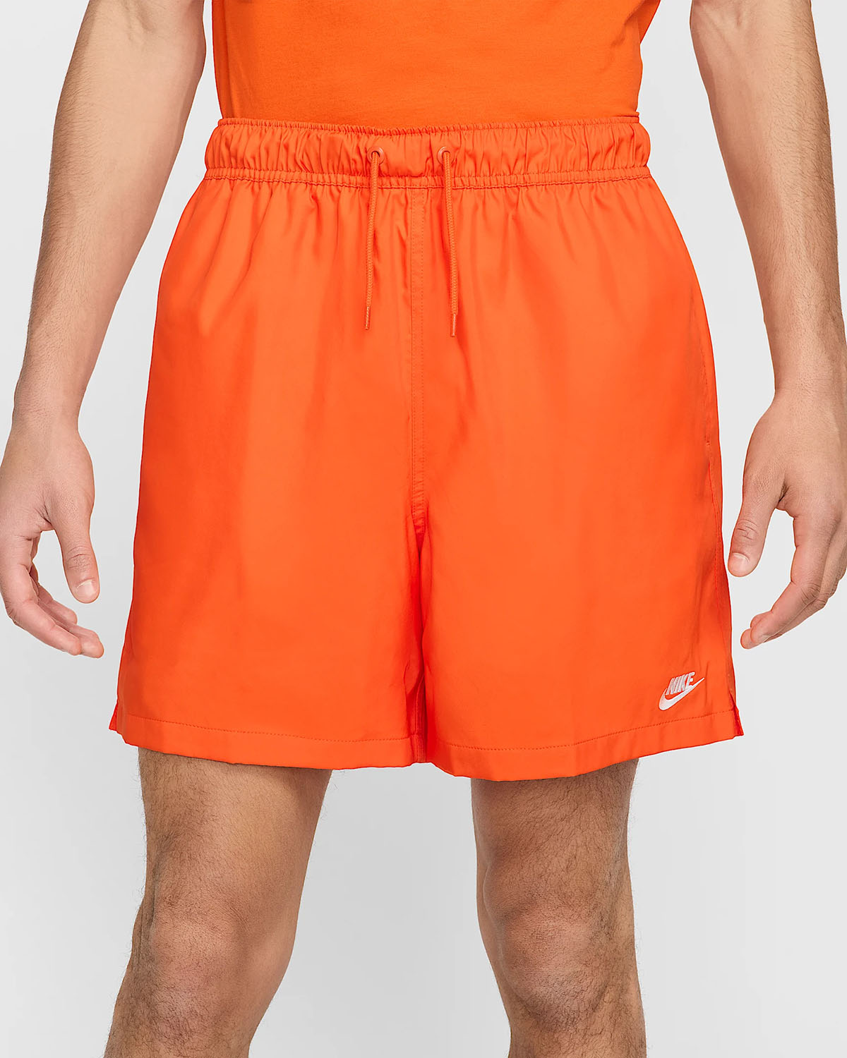 Nike Club Mens Woven Flow Shorts Safety Orange 1