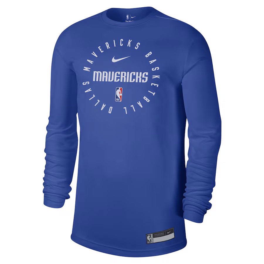 Nike Dallas Mavericks Game Royal Long Sleeve T Shirt