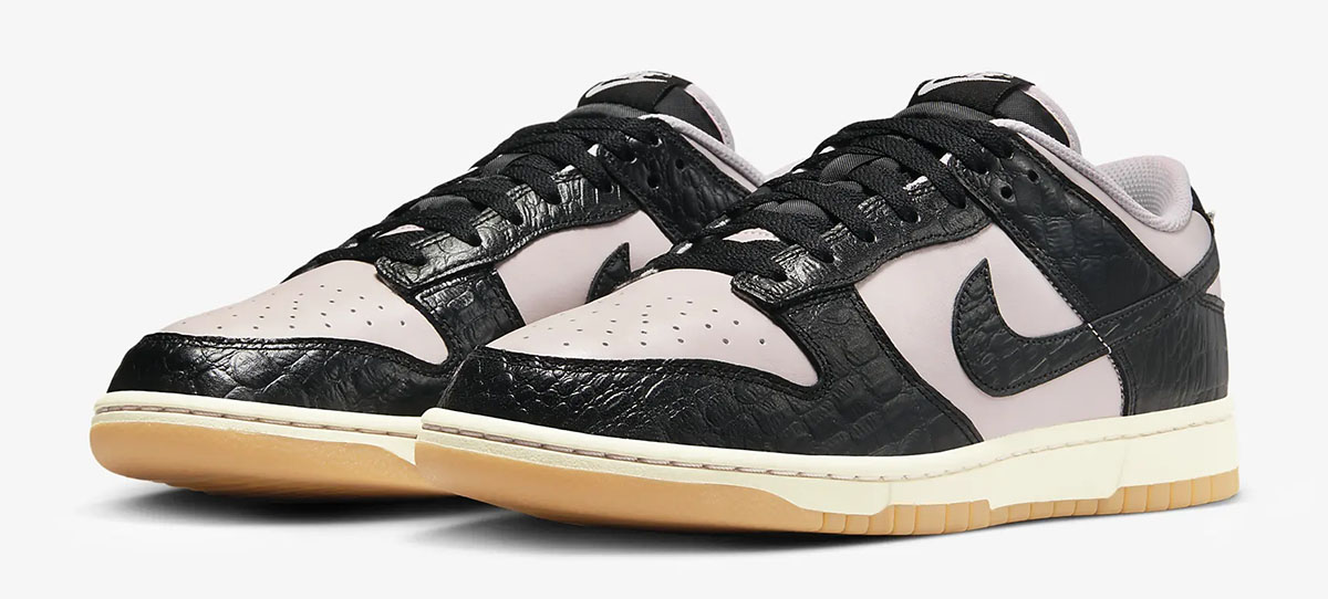 Nike Dunk Low Pink Foam Black Croc Mens Shoes 1