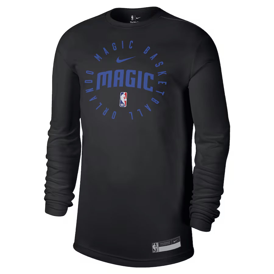 Nike Orlando Magic Long Sleeve T Shirt Black Royal Blue