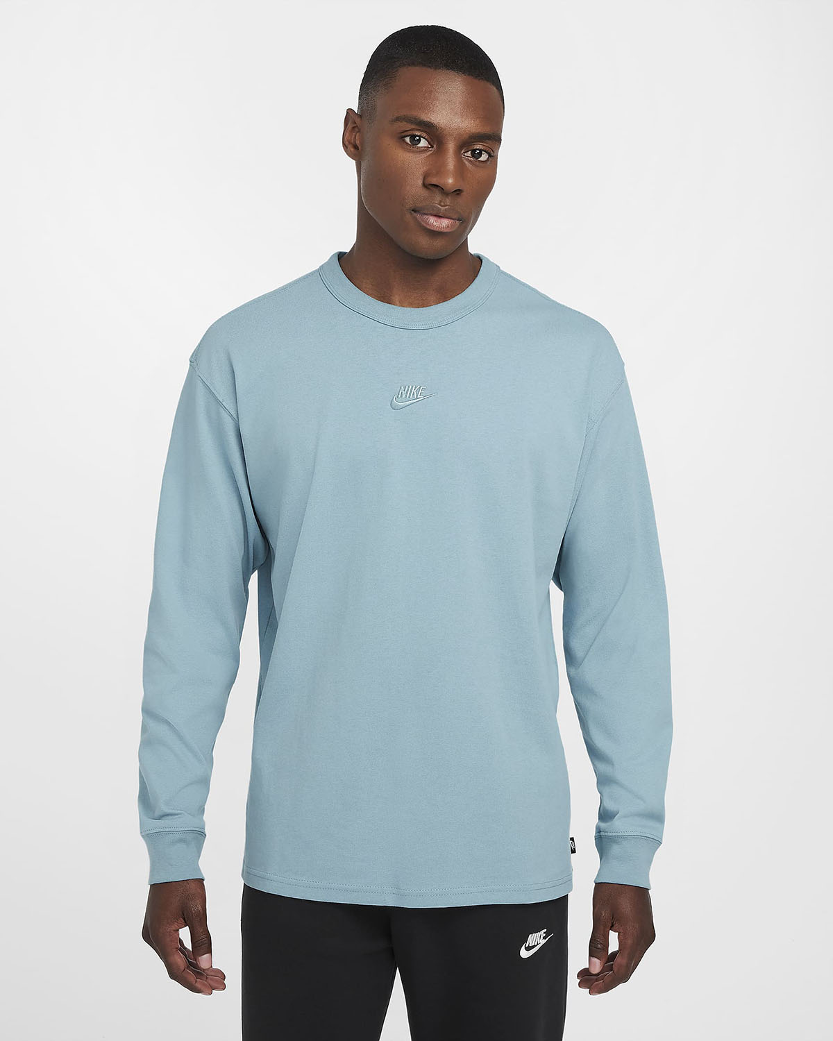 Nike Premium Essentials Long Sleeve T-Shirt Denim Turquoise