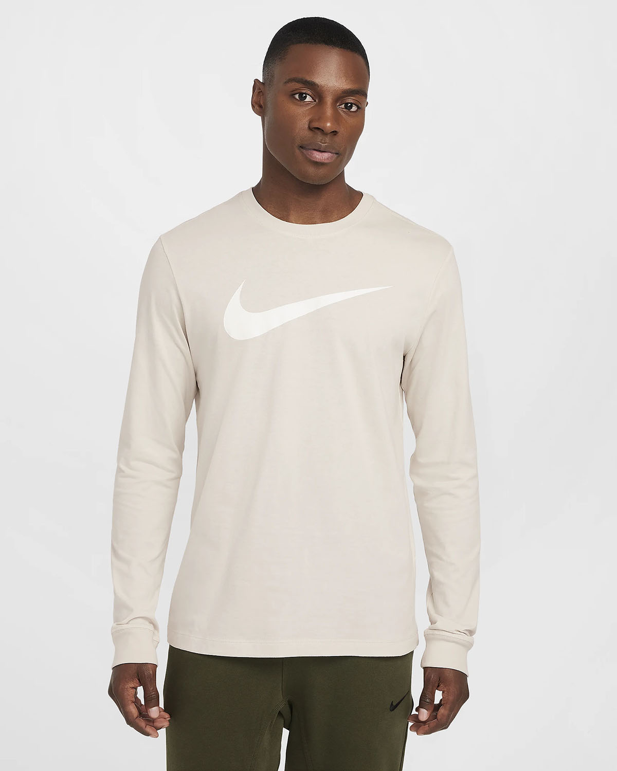 Nike Sportswear Swoosh Long Sleeve T Shirt Light Orewood Brown
