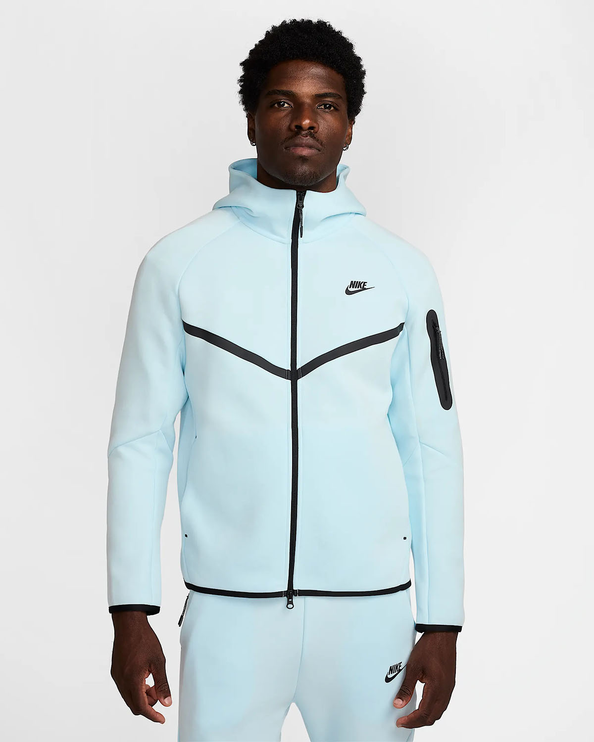 Nike Tech Fleece Full Zip Hoodie Glacier Blue