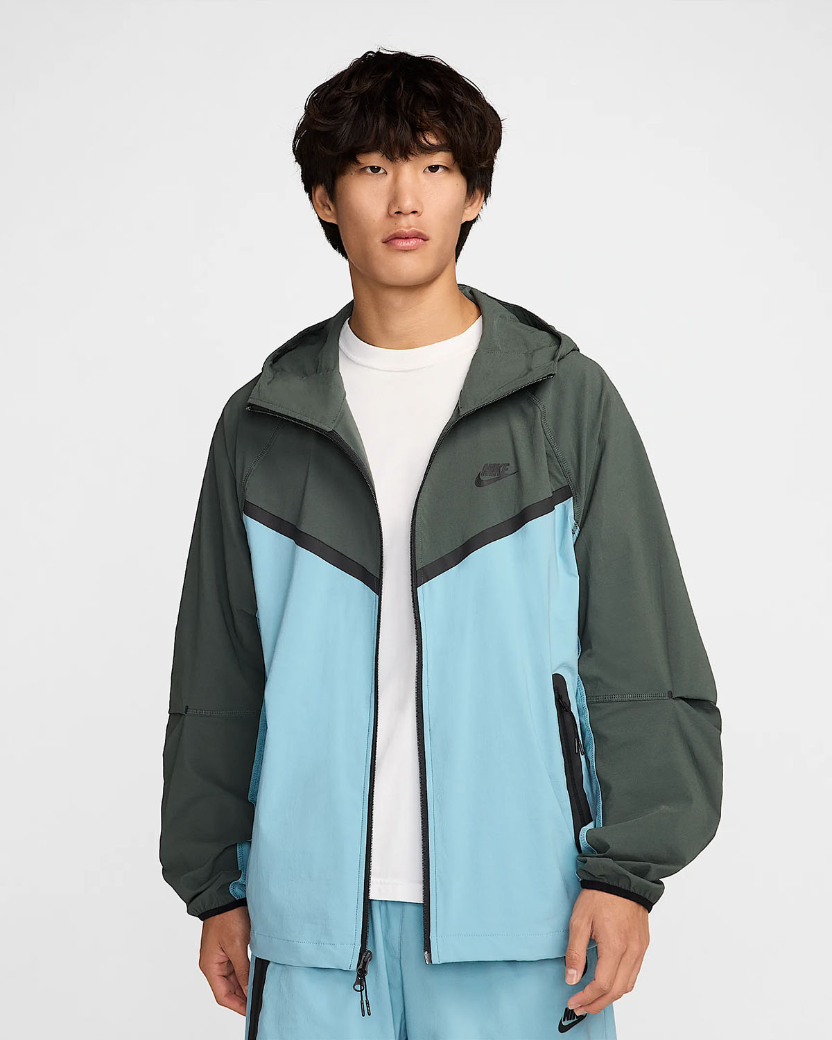 Nike Tech Woven Jacket Denim Turquoise Vintage Green