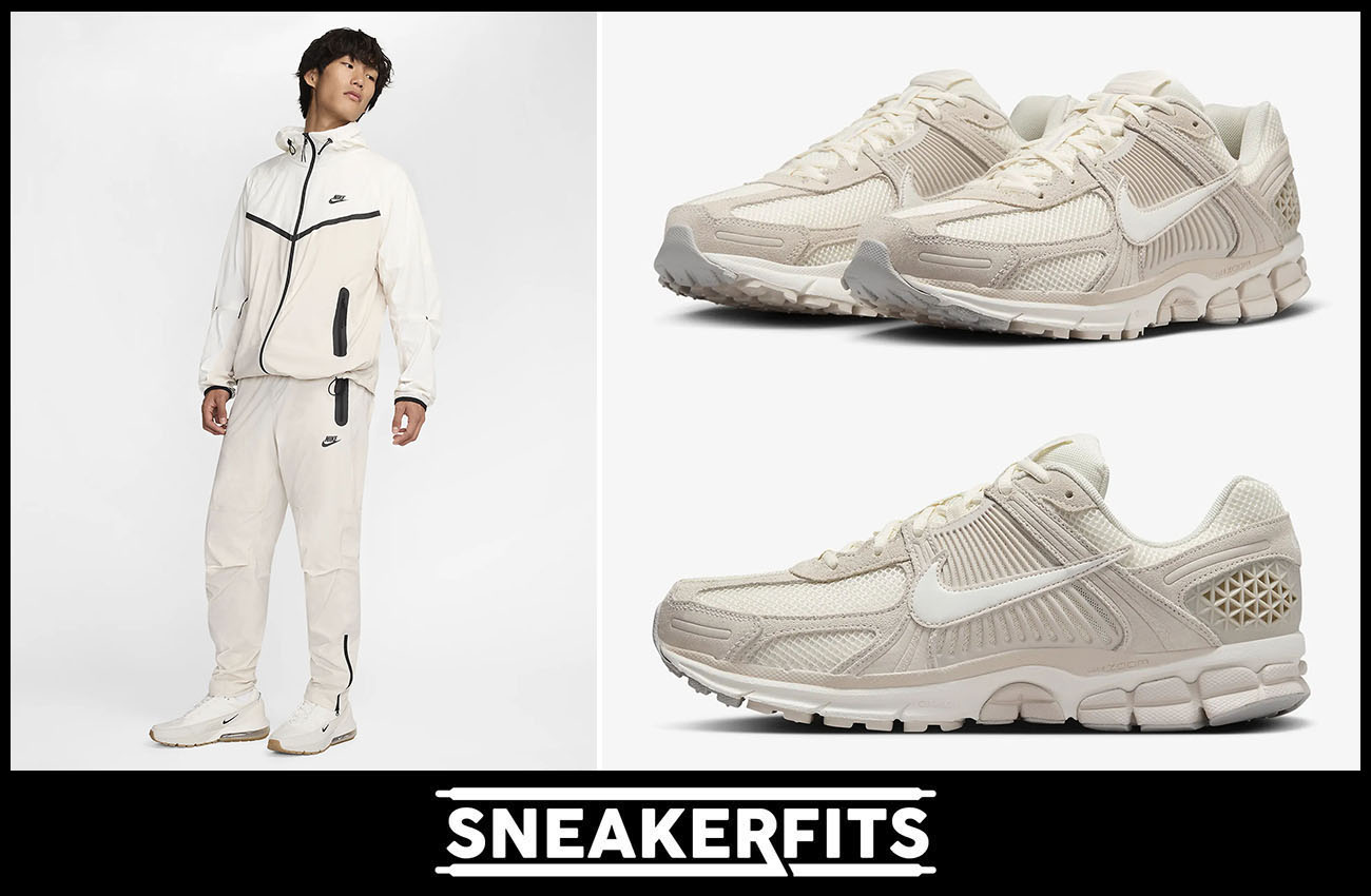 Nike Zoom Vomero 5 Light Orewood Brown Tech Woven Jacket and Pants Outfit