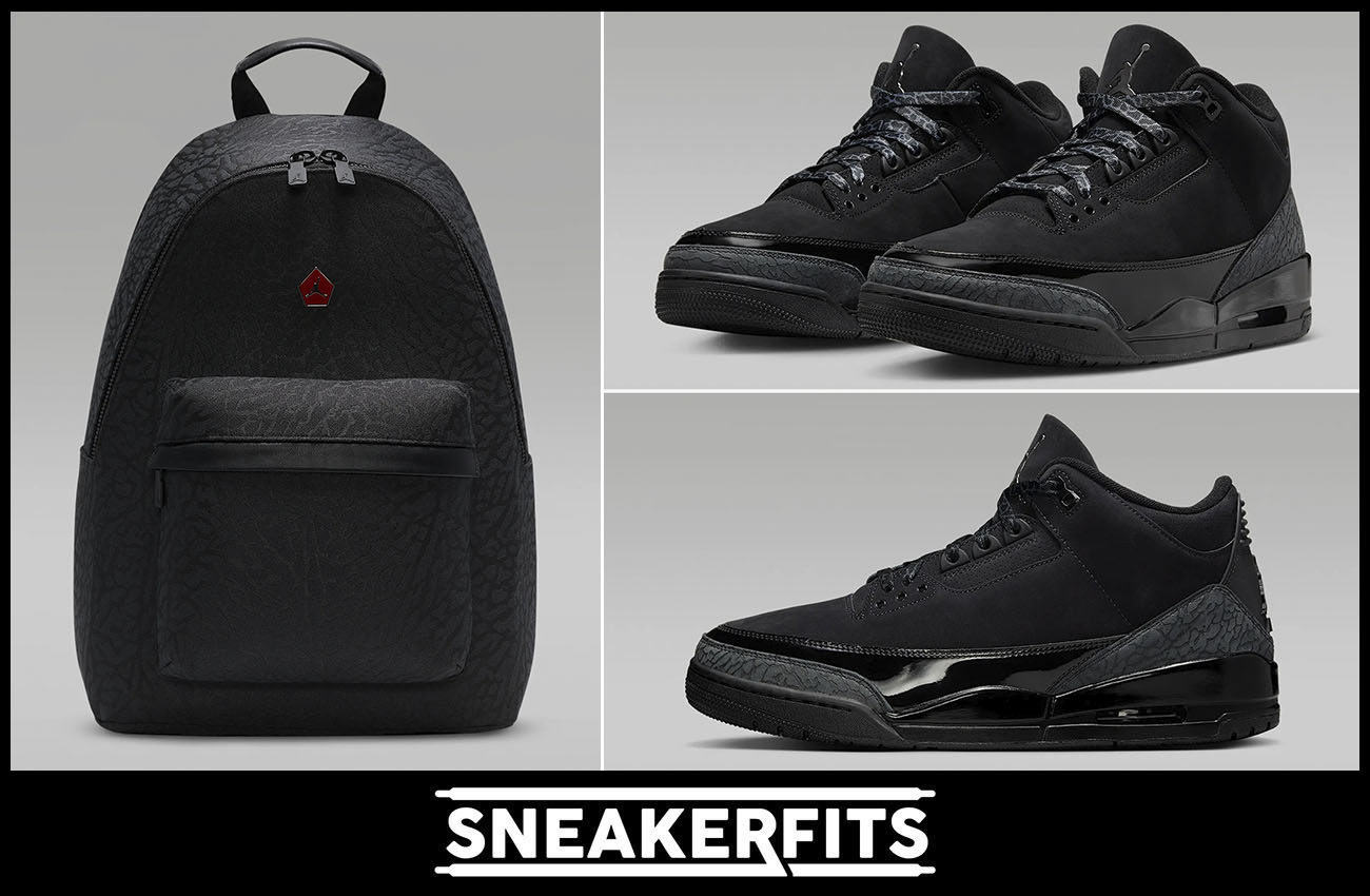 Air Jordan 3 Black Cat 2025 Backpack Bags