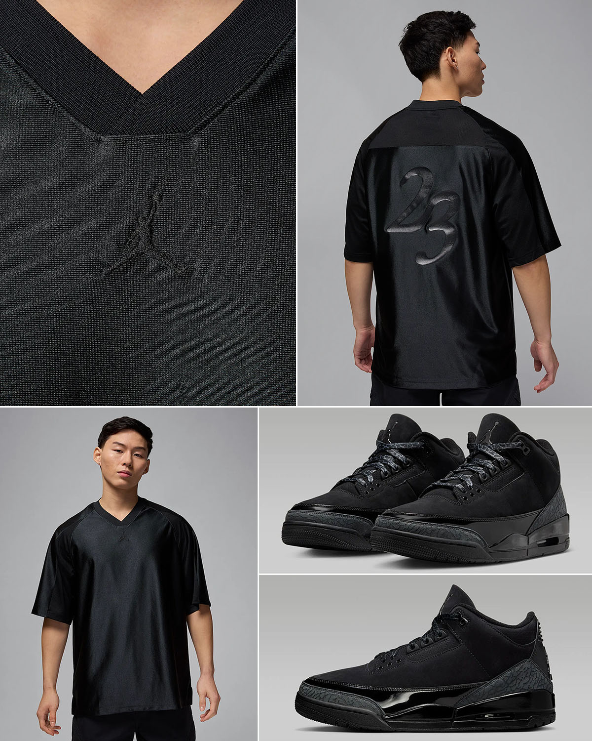 Air Jordan 3 Black Cat 2025 Shoes and Jersey Shirt