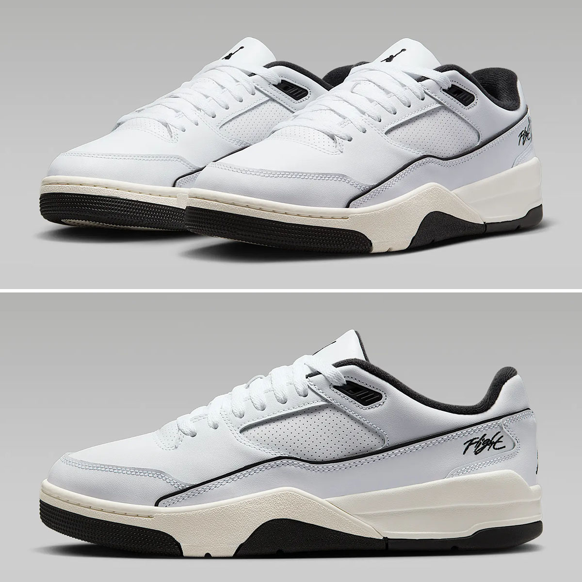 Jordan Flight Court White Black Mens Shoes