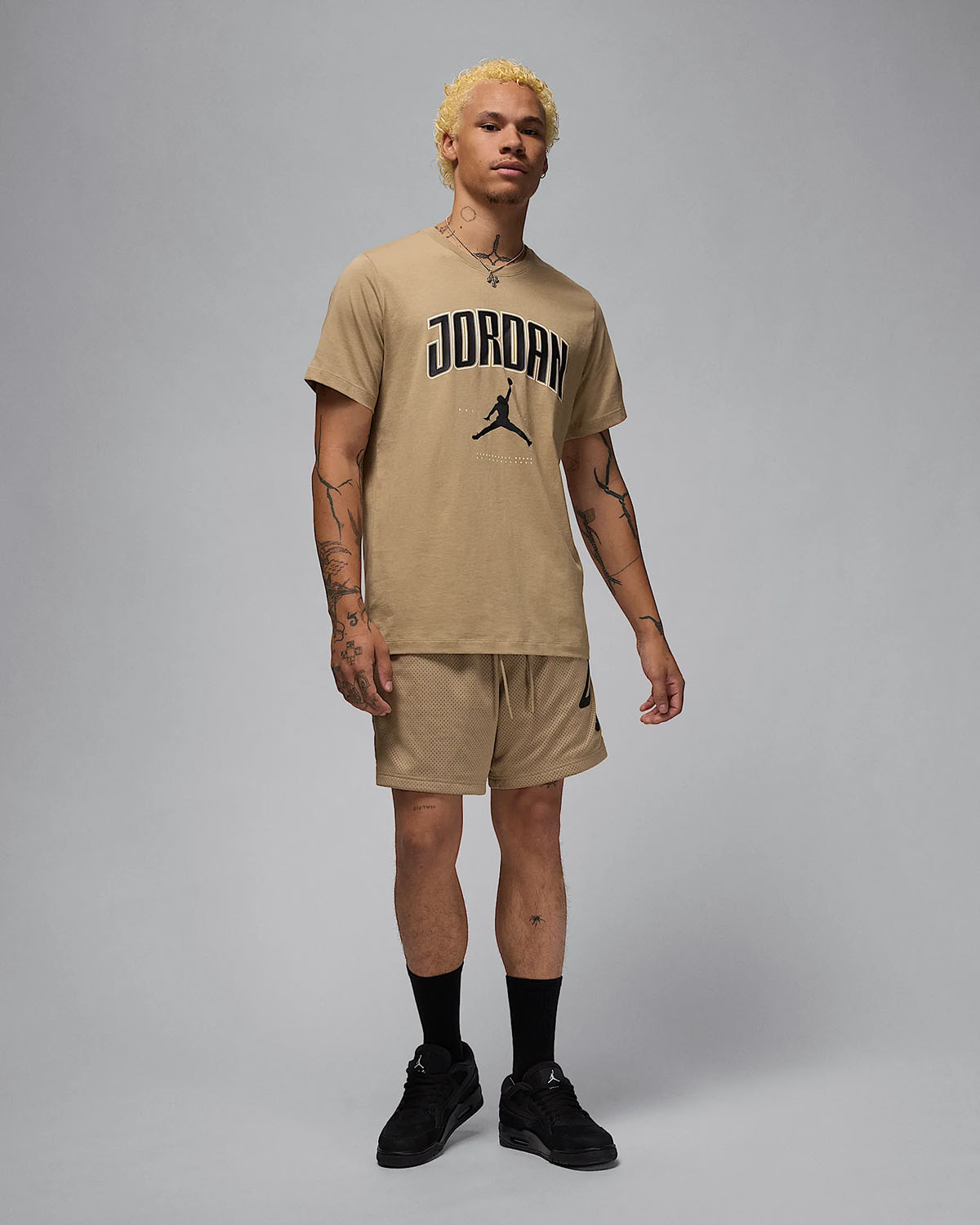 Jordan MVP Mens Mesh Shorts Desert Camo Outfit