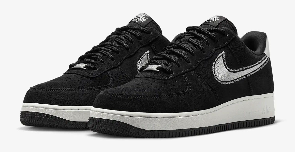 Nike Air Force 1 Low Black Sail Mens Shoes 1