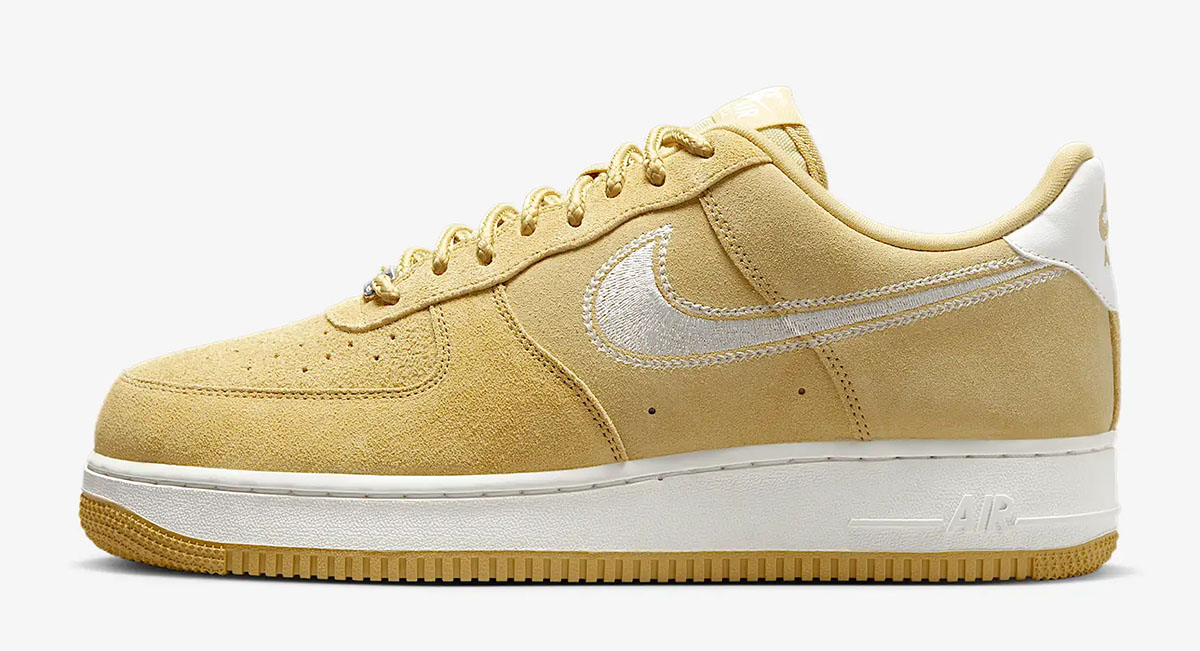 Nike Air Force 1 Low Buff Gold Mens Shoes 2