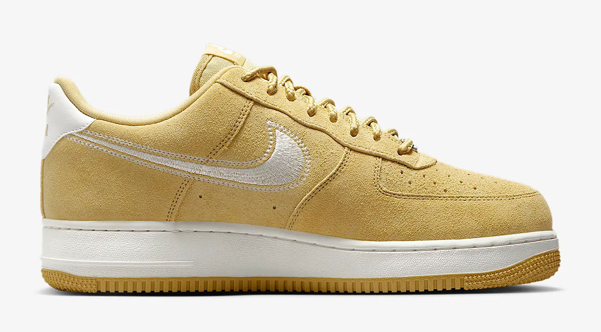 Nike Air Force 1 Low Buff Gold Mens Shoes 3