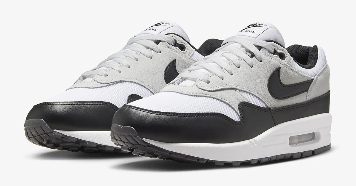 Nike Air Max 1 White Pure Platinum Black Mens Shoes 1