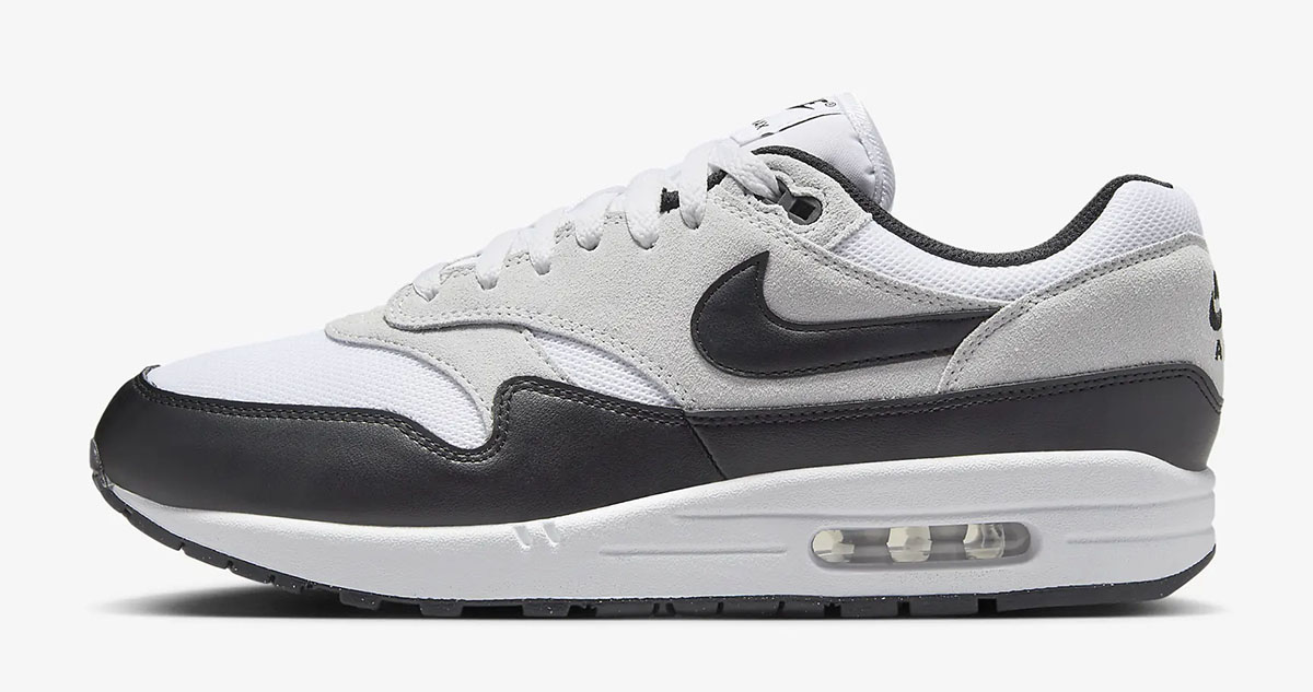 Nike Air Max 1 White Pure Platinum Black Mens Shoes 2